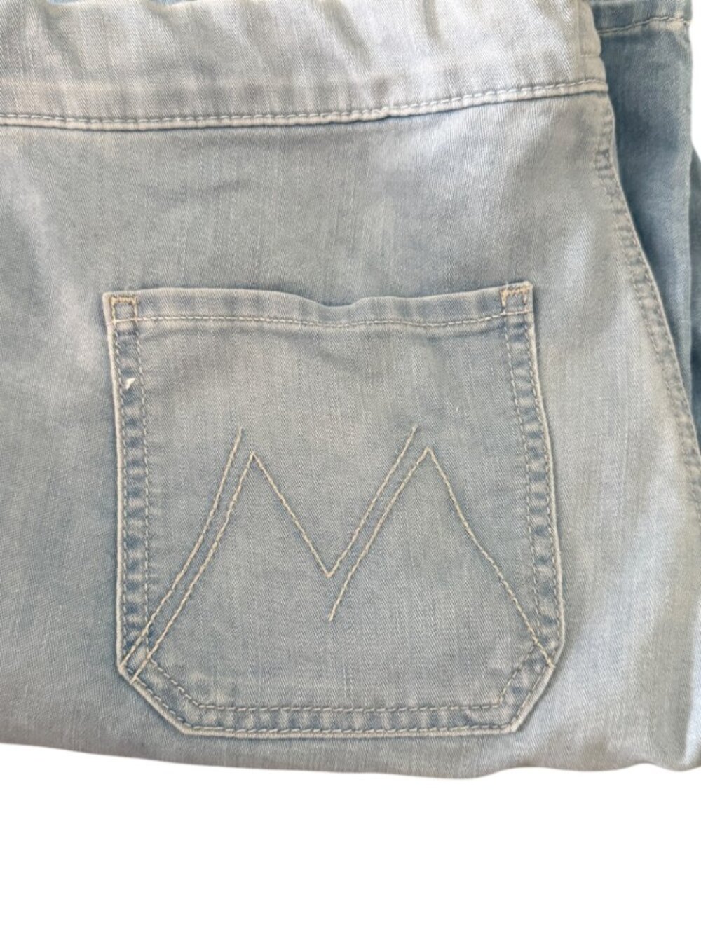 MOTHER The Lazy Daisy Drawstring High Rise Jeans- Straight Leg- Light Wash- 27 - Picture 9 of 14